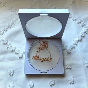 Rose Gold Necklace personalized 
Abagale